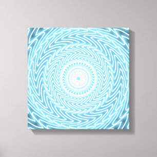 Toile Angel bleu turquoise tourbillon motif