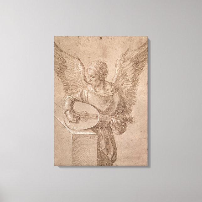 Toile Angel jouant un luth, 1491 (Recto)