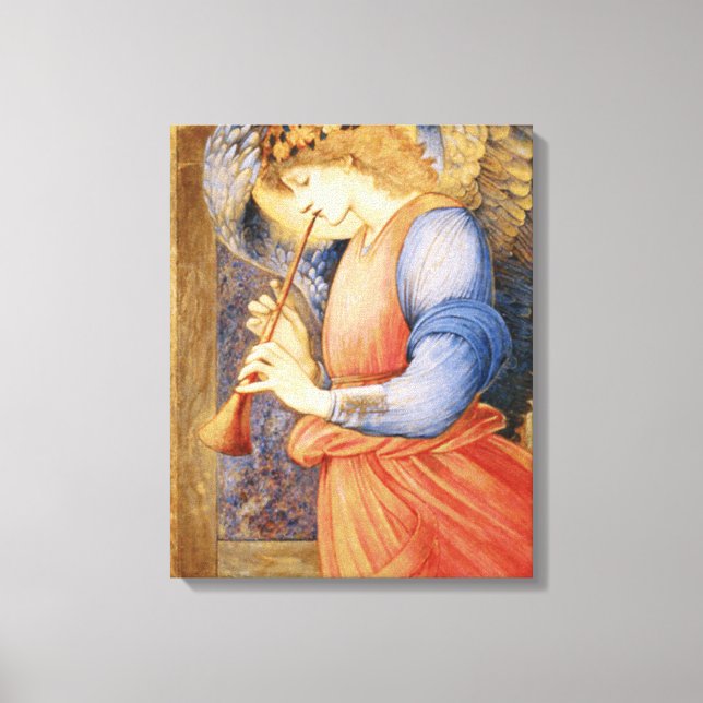 Toile Angel Playing a Flageolet (par Edward Burne-Jones) (Recto)