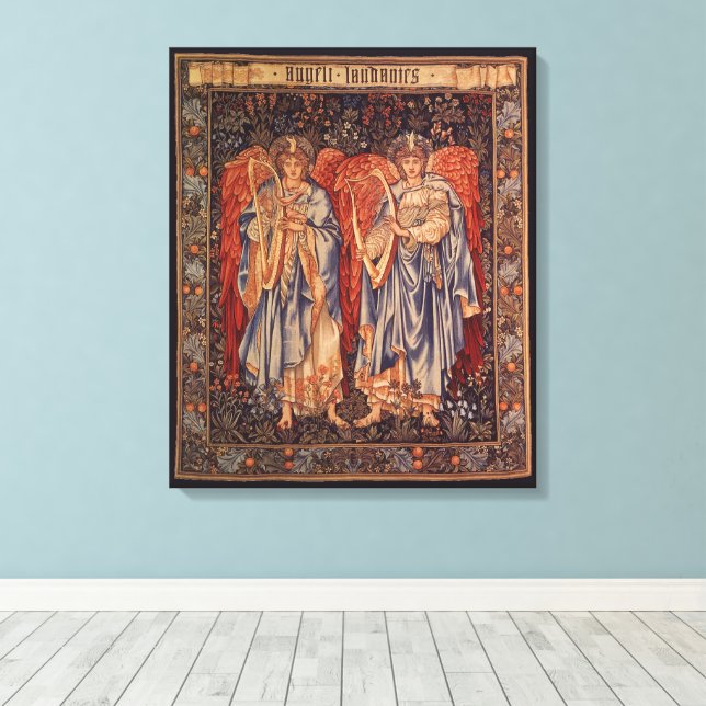 Toile Angeli Laudantes (Anges en adoration) de Burne-Jon (Insitu (Plancher de Bois))