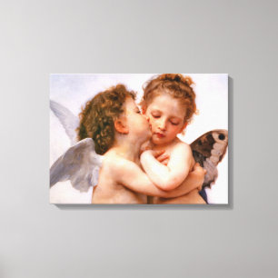 Toile Angels Premier Kiss, Bouguereau