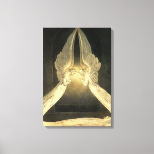 Toile Anges anciens planant au-dessus de Jésus-Christ