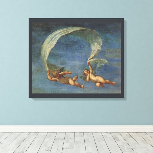 Toile Anges Détail d'Adonis conduit par des Cupidons par (Insitu (Plancher de Bois))