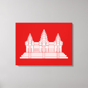 Toile Angkor Wat Cambodgien / Drapeau Khmer