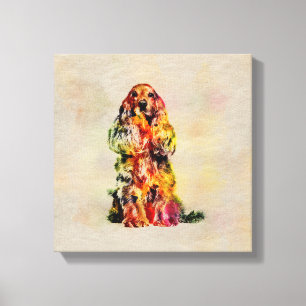 Toile Anglais Cocker Spaniel Chien Art numérique