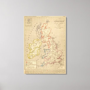 Toile Angleterre, Ecosse, Irlande et Man en 1100