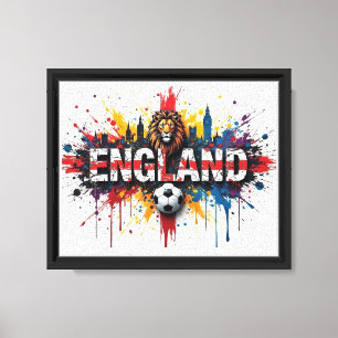 Toile Angleterre Football Citiscape Style de peinture à
