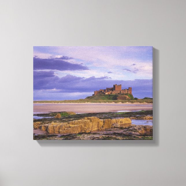 Toile Angleterre, Northumberland, Château de Bamburgh (Recto)