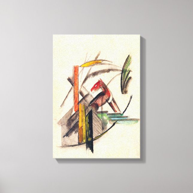 Toile Animal de Franz Marc, Art de l'expressionnisme Vin (Recto)