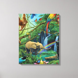 Toile Animals living together throw pillow