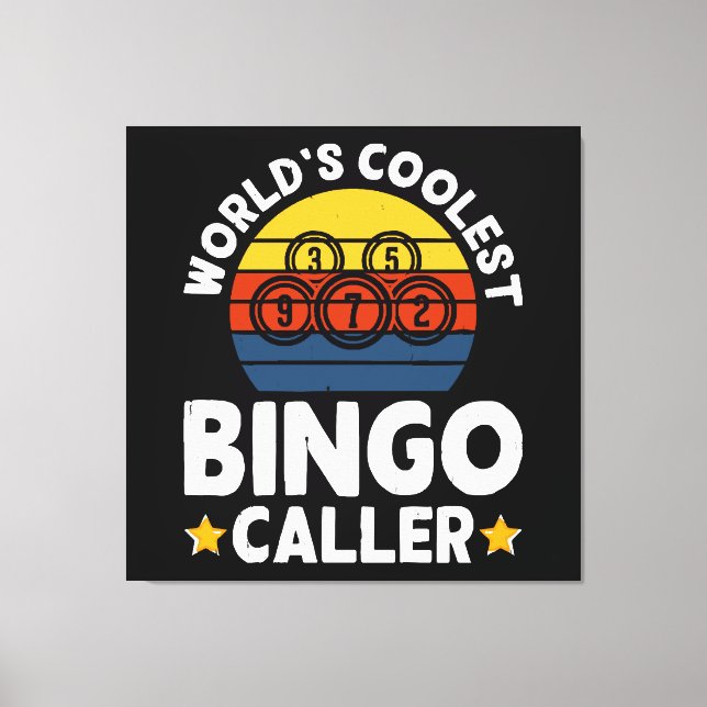 Toile Animateur de Bingo le Plus Cool au Monde (Recto)
