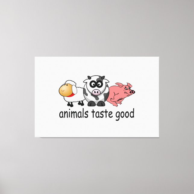 Toile Animaux Bon Goût - Drôle mangeurs de viande Design (Recto)