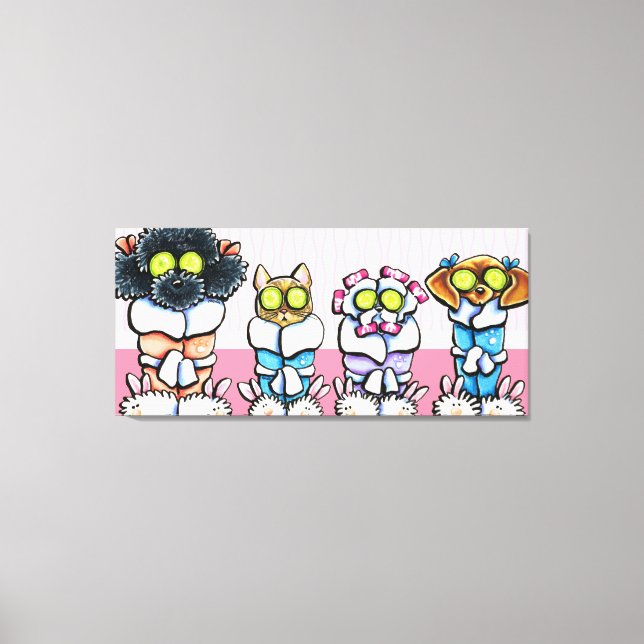 Toile Animaux de compagnie Spa Art Chiens Chat en Robes  (Recto)