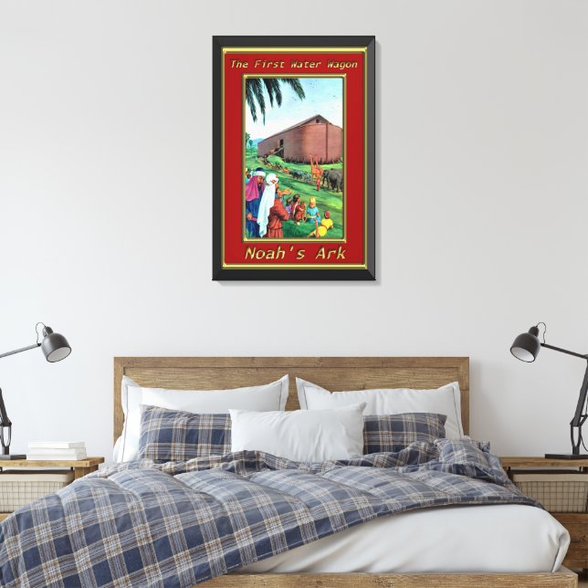 Toile Animaux de l'Arche de Noé montant sur le navire ca (Insitu(Chambre))