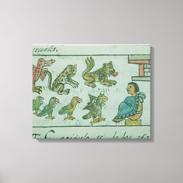 Toile Animaux de l'empereur aztèque (Recto)