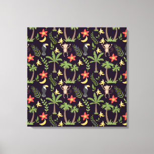 Toile Animaux tropicaux singes motifs sans soudure & mac