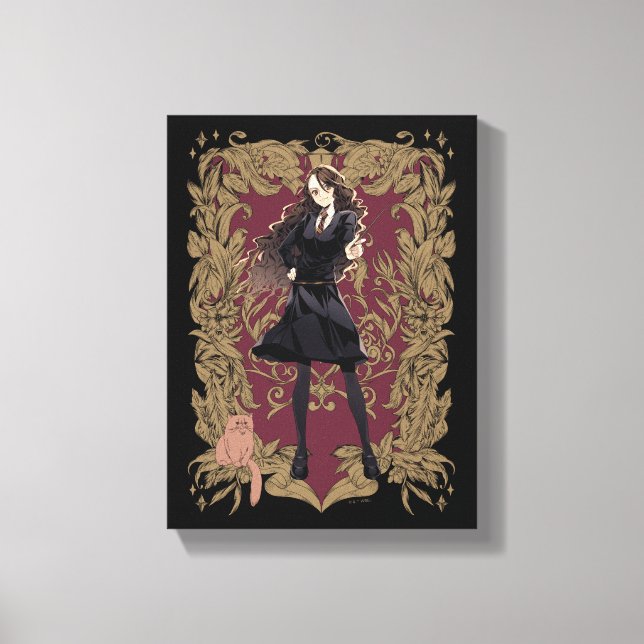 Toile Anime Hermione Granger Cadre Orné (Recto)