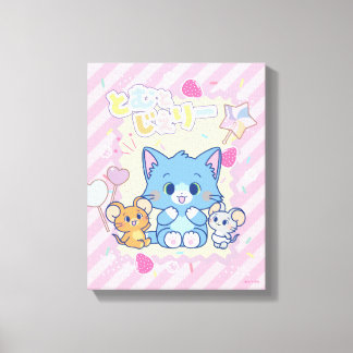 Toile Anime Tom et Jerry Strawberry Fun