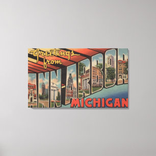 Toile Ann Arbor, Michigan - grandes scènes de lettre