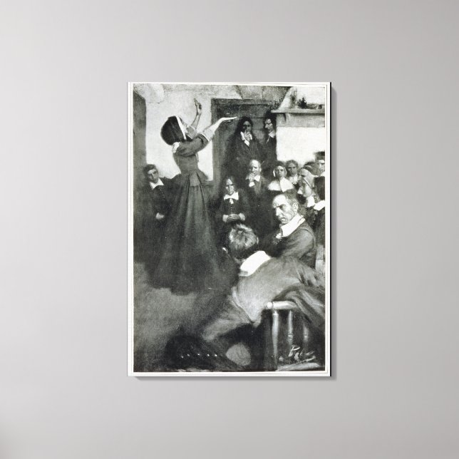 Toile Anne Hutchinson Prêcher dans sa maison à Boston (Recto)