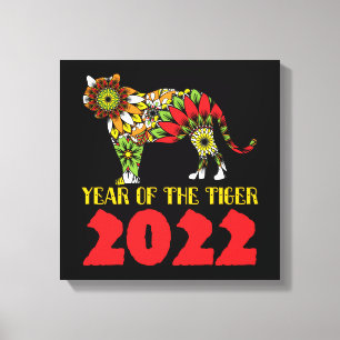 Toile Année chinoise du tigre 2022