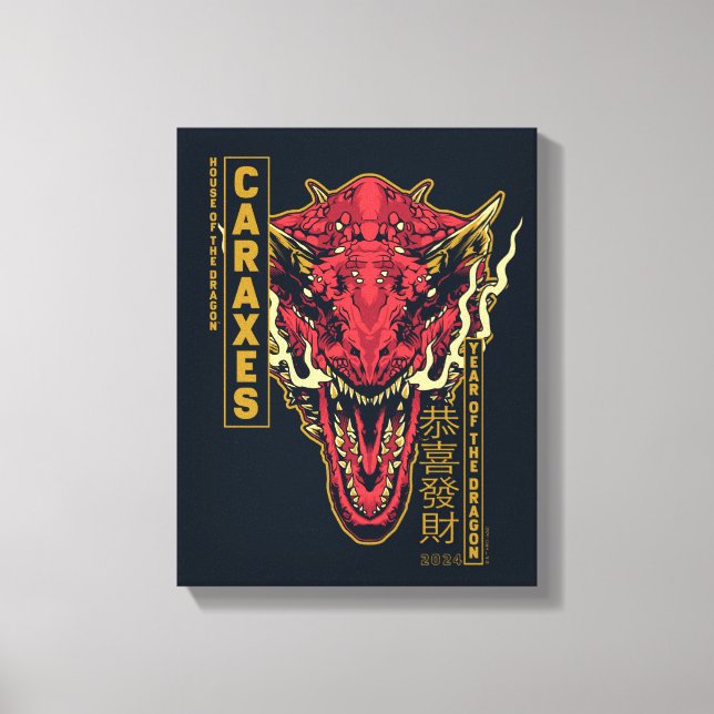 Toile Année de tête de Carax du Dragon | 恭 喜 財 發 (Recto)