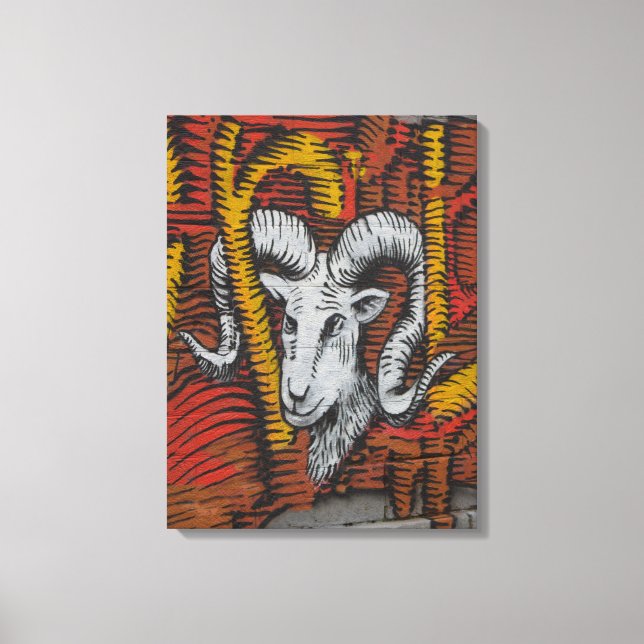 Toile Année du Graffiti de mouton de chèvre (Recto)