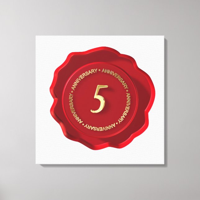 Toile Anniversaire du sceau de cire rouge (Recto)
