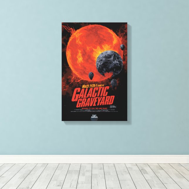 Toile Annonce De Film D'Horreur Sci-Fi, Graveyard Galact (Insitu (Plancher de Bois))