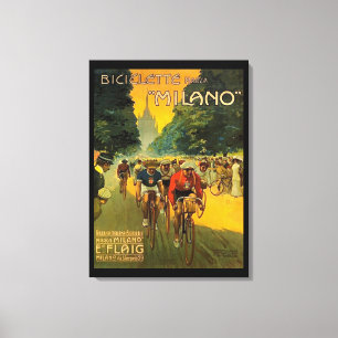 Toile Annonce italienne vintage de bicyclette