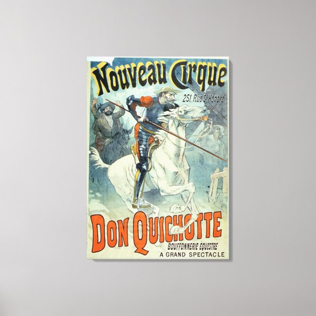 Toile Annonce pour 'Don Quichotte, Nouveau Cirque', Chev (Recto)