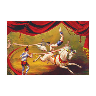 Toile Annonce vintage 1875 de cirque