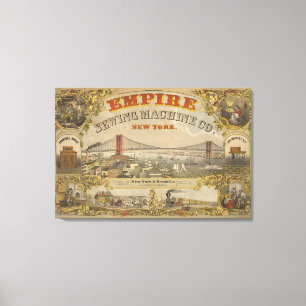 Toile Annonce Vintage Pour Empire Sewing Machine Co., Ne