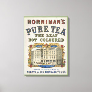 Toile Annonce Vintage pour le thé pur de Horniman