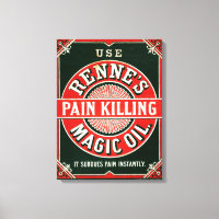 Annonce vintage pour l'huile magique de la douleur