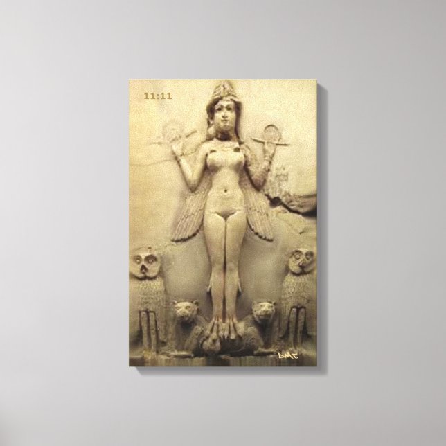 Toile ANNUNAKI CANVAS DMT SPIRITUEL GRAFFITI enlil enki (Recto)