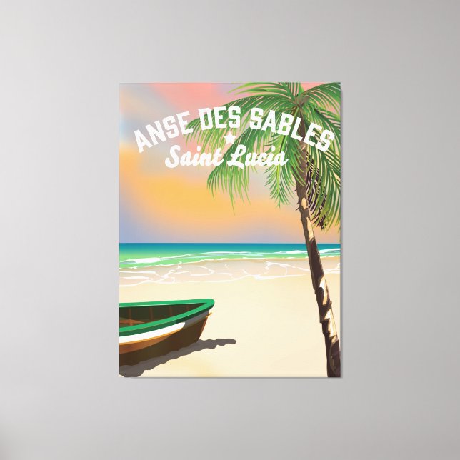 Toile Anse Des Sables Sainte-Lucie (Recto)