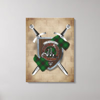 Anstruther Clan Badge Crossed Swords Canvas Imprim