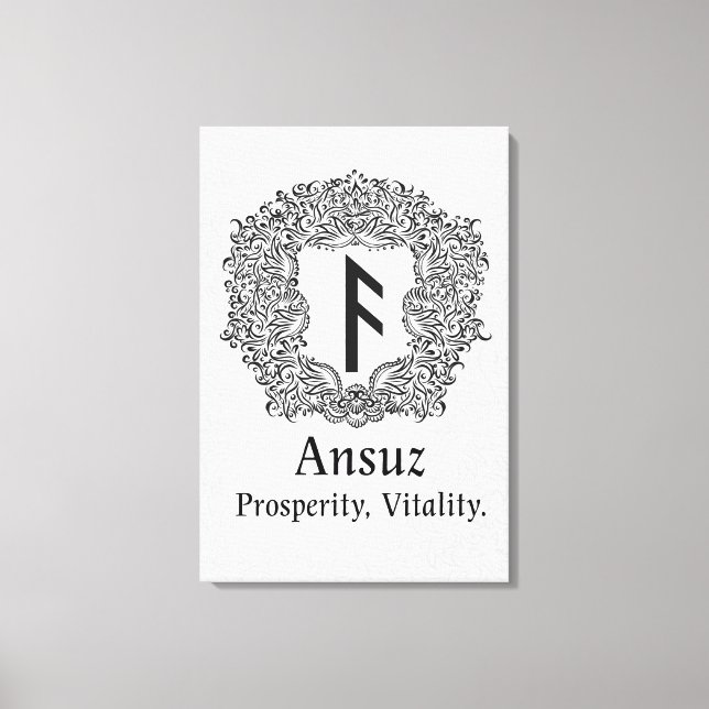 Toile Ansuz-rune / Prospérité, Vitalité (Recto)