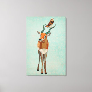 Toile Antelope & Owl