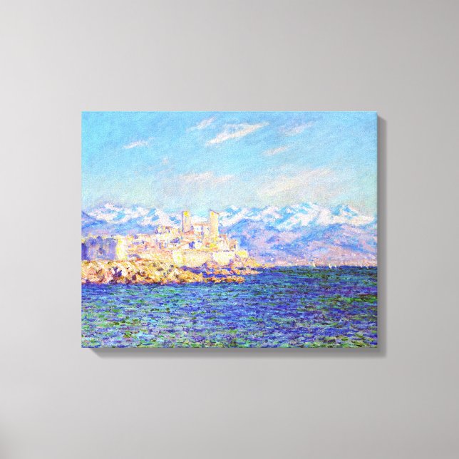 Toile Antibes, Effet après-midi, 1888 Claude Monet cool, (Recto)