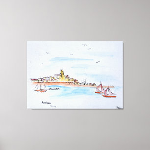 Toile Antibes sur la Méditerranée, France