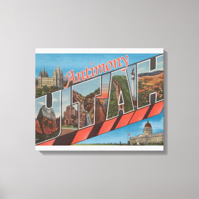 Toile Antimoine, Utah - Scènes de grandes lettres (Recto)