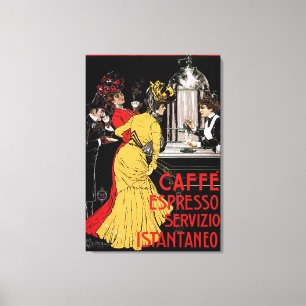 Toile Antique Café Italien Bar Espresso Ad Poster