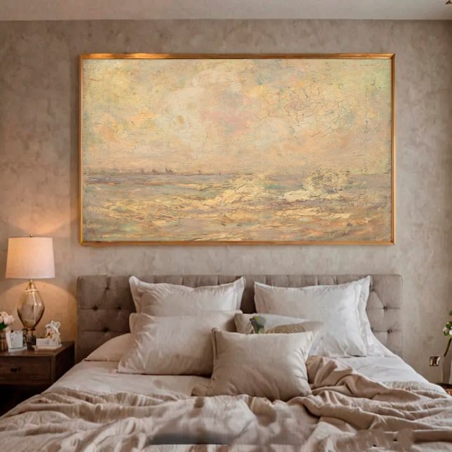 Toile Antique Romantique Pastel Côtier Paysage marin (Zazzle Antique Romantic Pastel Coastal Seascape  )