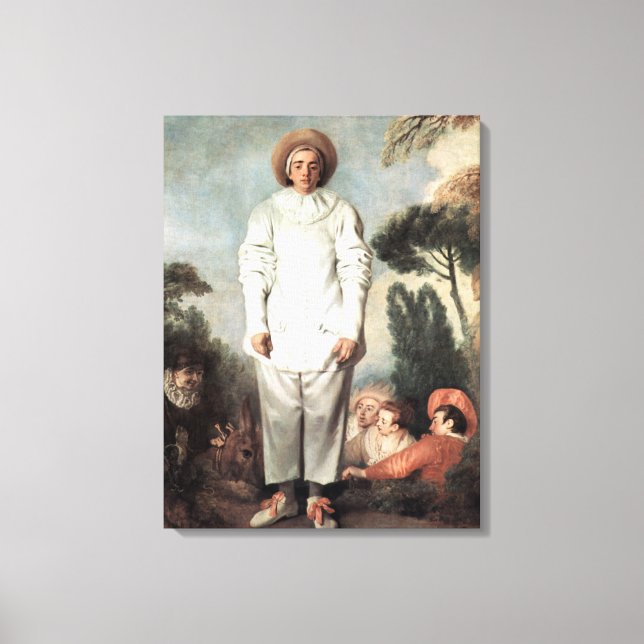 Toile ANTOINE WATTEAU - Pierrot (Gilles) 1719 (Recto)
