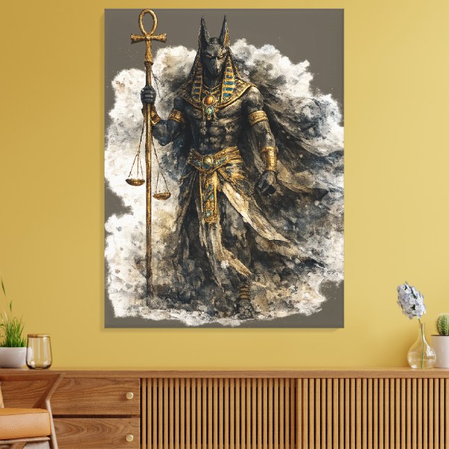 Toile Anubis Canvas Art Ancient Egyptian Mythology Decor (Insitu(Salon))