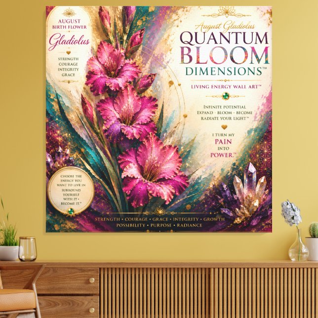 Toile Août Gladiolus Dimensions de Floraison Quantique (Insitu(Salon))