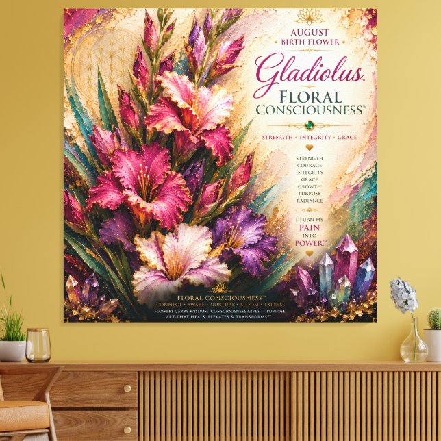 Toile Août Glaïeul Floral Consciousness™ Extra Large (Insitu(Salon))