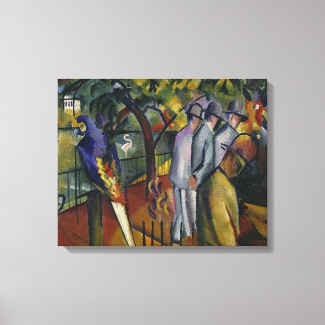 Toile Août Macke | Jardin zoologique I (Recto)